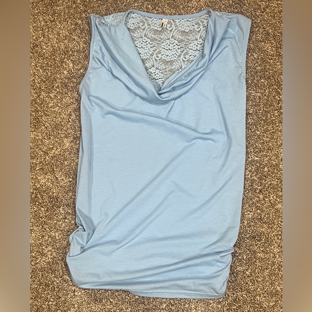 Women’s Zeagoo Sleeveless Top size Small color Powder Blue Like New